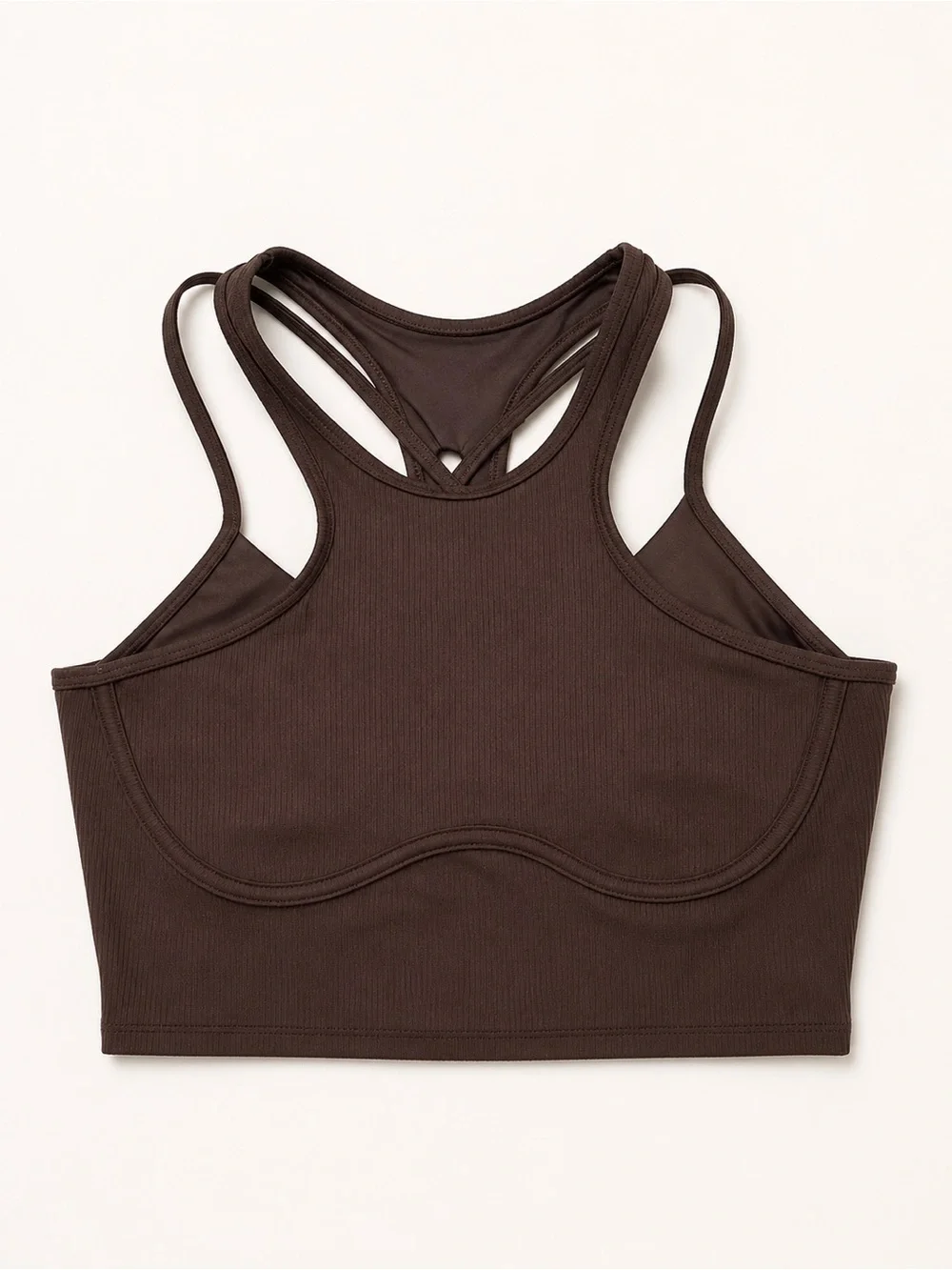 Alo Yoga Airbrush Better Together Layered Bra Brown